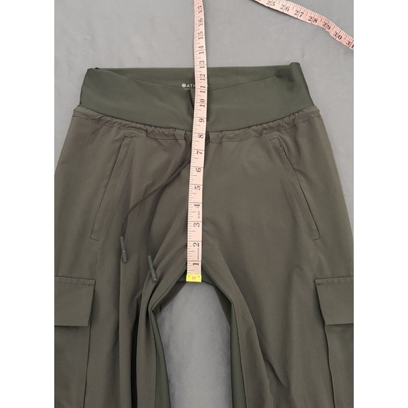 Athleta Cargo Joggers Leggings Womens Size 2 Gray Athletic Zip Pockets Stretchy - Picture 4 of 11